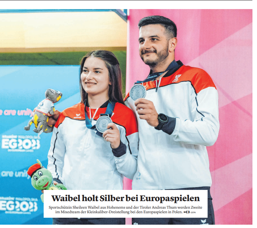 Sheileen Waibel + Andreas Thum gewinnen Silber bei den European Games